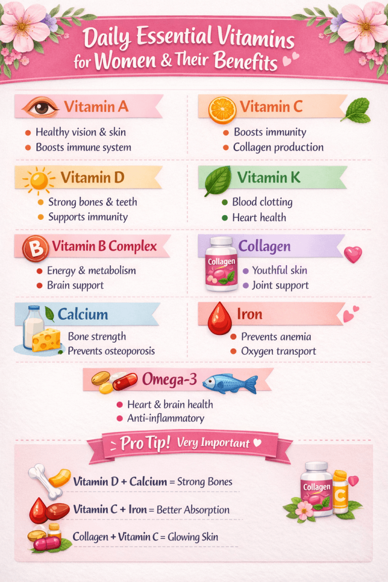 Daily Essentials Vitamins for Women & it’s Benefits