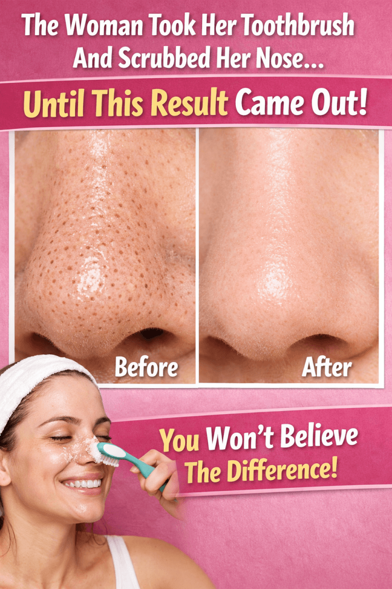 The Woman Took Her Toothbrush And Scrubbed Her Nose Until This Result Came out